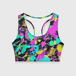 Топик спортивный женский Красочная композиция - мода, цвет: 3D-принт