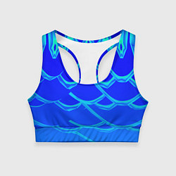 Топик спортивный женский В холодных тонах, цвет: 3D-принт