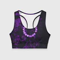 Топик спортивный женский Antisocial, цвет: 3D-принт