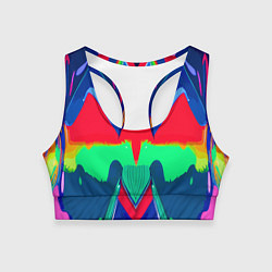 Топик спортивный женский Abstract mirror composition, цвет: 3D-принт