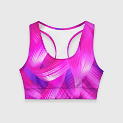 Топик спортивный женский Розовые лоскуты, цвет: 3D-принт