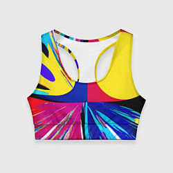 Топик спортивный женский Pop art composition - neural network, цвет: 3D-принт