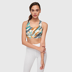 Топик спортивный женский Абстракция разноцветная, цвет: 3D-принт — фото 2