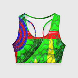 Топик спортивный женский Кожаный рельеф, цвет: 3D-принт