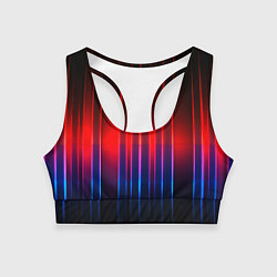 Топик спортивный женский Неоновый узор неоновая шкала, цвет: 3D-принт