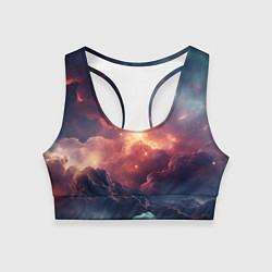 Женский спортивный топ Космические облака