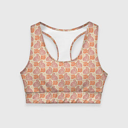Топик спортивный женский Тигрица со змейкой, цвет: 3D-принт