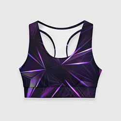 Топик спортивный женский Фиолетовый хрусталь, цвет: 3D-принт