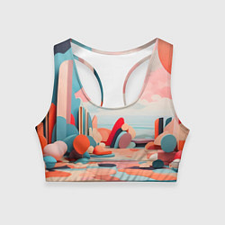 Женский спортивный топ Геометрия природы