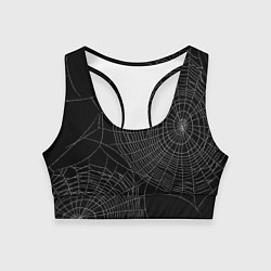 Топик спортивный женский Spider паутина, цвет: 3D-принт