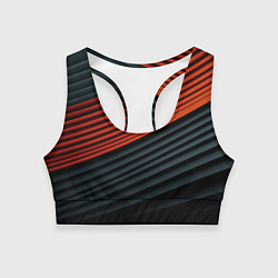 Топик спортивный женский Рифленая абстракция, цвет: 3D-принт