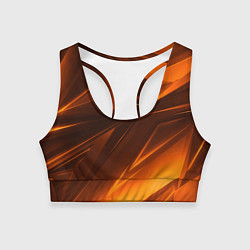 Женский спортивный топ Geometry stripes orange
