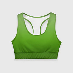 Топик спортивный женский Градиент яблочный зелёный, цвет: 3D-принт