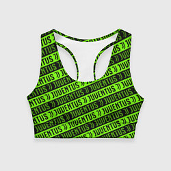 Женский спортивный топ Juventus green pattern sport