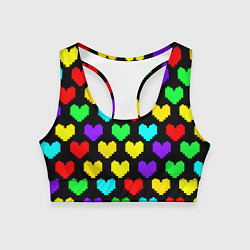 Топик спортивный женский Undertale heart pattern, цвет: 3D-принт