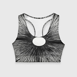 Топик спортивный женский Поглощение, цвет: 3D-принт