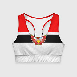 Топик спортивный женский Герб СССР - ретро цвета, цвет: 3D-принт