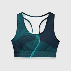 Топик спортивный женский Извилистые линии трансформации, цвет: 3D-принт
