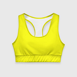 Топик спортивный женский Яркий желтый, цвет: 3D-принт