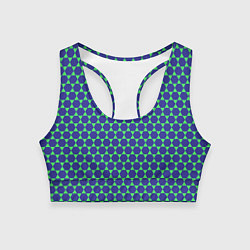 Топик спортивный женский Паттерн шестигранников, цвет: 3D-принт