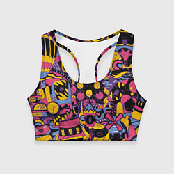 Топик спортивный женский О Париж, цвет: 3D-принт