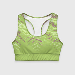 Топик спортивный женский Крокодила кожа абстракция, цвет: 3D-принт