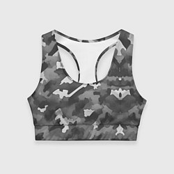 Топик спортивный женский Городской камуфляж внутренних войск, цвет: 3D-принт