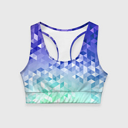 Топик спортивный женский Градиентная геометрия, цвет: 3D-принт