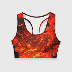 Топик спортивный женский Багровый огненный закат, цвет: 3D-принт