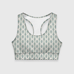 Топик спортивный женский Вертикальный узор с геометрическим рисунком, цвет: 3D-принт