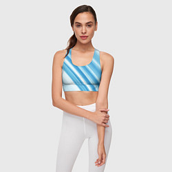 Топик спортивный женский Акварель, цвет: 3D-принт — фото 2