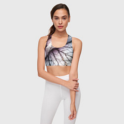 Топик спортивный женский Раскрытый цветок, цвет: 3D-принт — фото 2
