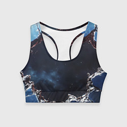 Топик спортивный женский Объемная дыра в стене текстура, цвет: 3D-принт