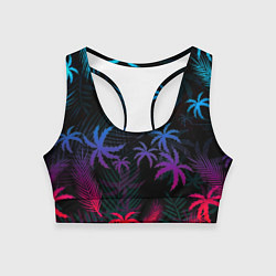 Топик спортивный женский Тропики градиент, цвет: 3D-принт