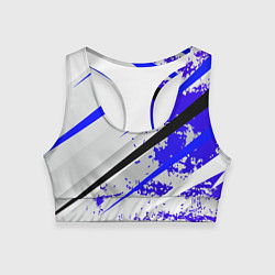 Женский спортивный топ Color white blue