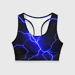 Топик спортивный женский Color blue black, цвет: 3D-принт