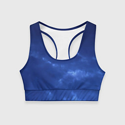 Топик спортивный женский Темный синий тучи на небе, цвет: 3D-принт