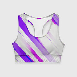 Топик спортивный женский Color white pink, цвет: 3D-принт