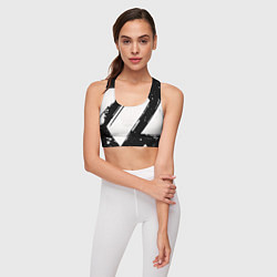 Топик спортивный женский Color black white, цвет: 3D-принт — фото 2