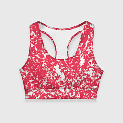 Топик спортивный женский Розовый пятнистый, цвет: 3D-принт