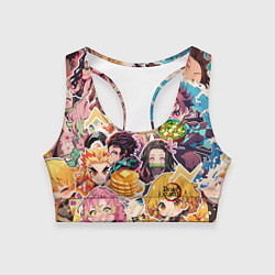 Топик спортивный женский Demon Slayer Blade Favorite Food, цвет: 3D-принт