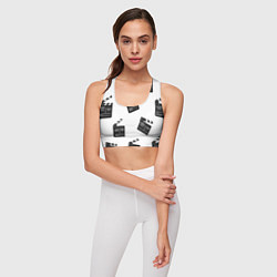 Топик спортивный женский Съёмочная хлопушка, цвет: 3D-принт — фото 2