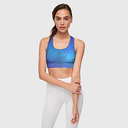 Топик спортивный женский Ночное сияние, цвет: 3D-принт — фото 2