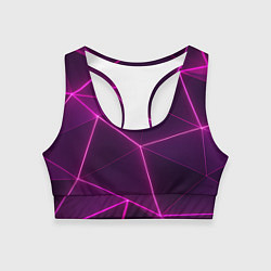 Женский спортивный топ Плиты с фиолетовыми гранями