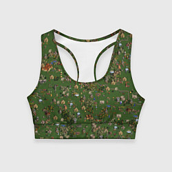 Топик спортивный женский Земли Замка - Герои 3, цвет: 3D-принт