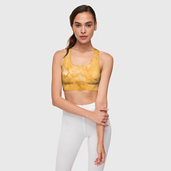 Топик спортивный женский Абстракция - bright yellow, цвет: 3D-принт — фото 2