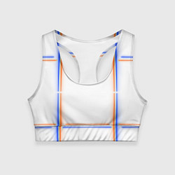 Женский спортивный топ Neon white orange blue