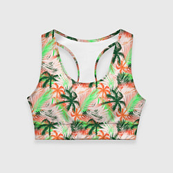 Женский спортивный топ Palm green pink