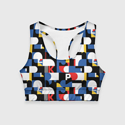 Топик спортивный женский Геометрия букв, цвет: 3D-принт