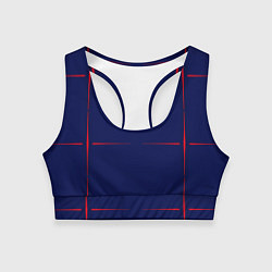 Женский спортивный топ Color blue red stripes